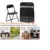Set of 4 Folding Chairs with Cushion, Non-Slip Feet and Metal Legs, Portable for Indoor & Outdoor Events - 3 of 4