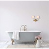 Elegant Lighting Bethany 2 lights bath sconce in brass with white fabric shade - 2 of 4