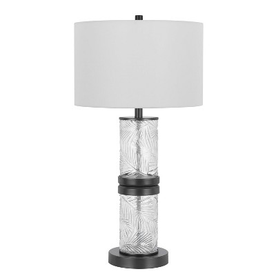 Cal Lighting Carrington 31" Height Charcoal Grey Metal/Glass Table Lamp