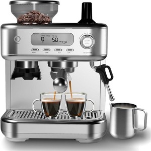 Coucheta Espresso Machine with Built-in Grinder & Milk Frother, 20 Bar Dual Boiler Coffee Maker with LCD Display, 95oz Removable Water Tank - 1 of 4