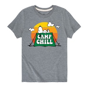 Boys' - Peanuts - Camp Chill Short Sleeve Graphic T-Shirt - 1 of 4