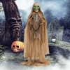 Costway Lighted and Animated Halloween Decoration 67" Outdoor Halloween Skeleton w/ LED Creepy Skull w/ Vocally Triggered Sound & Motion Effects - 2 of 4