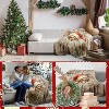 Lomsoe Vintage Santa Claus Flannel Blanket Cozy Warm Throw Blanket with Holiday Themed Print Christmas Gift for Winter Couch Sofa Bed Home Decor - 4 of 4