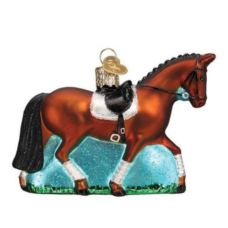 Old World Christmas 3.0 Inch Dressage Horse Power Obedience Strength Tree Ornaments, 1 of 4