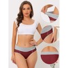 Agnes Orinda Women's Plus Size 5 Packs Mid-High Waist Solid Stretchy Comfortable Briefs - 3 of 4