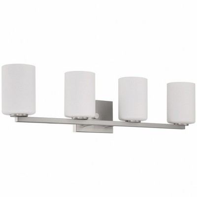Sienna Brushed Steel 30" Dimmable 4-Light Vanity Fixture