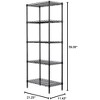 5-Tier Storage Shelf,Metal Storage Shelves,Compact Shelving Display Unit,Home Kitchen Microwave Oven Rack Organizer - 3 of 4