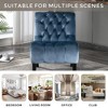 NicBex Armless Accent Chair with Tufted Button Back Modern Upholstered Velvet Sofa Chair with Wood Legs for Bedroom,Living Room - 4 of 4