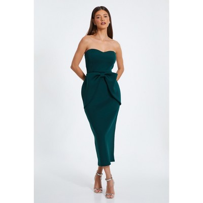 QUIZ Women's Scuba Bow Maxi Dress