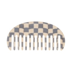 Unique Bargains Square Retro Checkerboard Hair Comb 1 Pc - 1 of 4