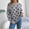 Coolmee Women's Fall Sweaters Long Sleeve Tops Classic Crew Neck Pullover Sweaters Loose Dressy Casual Basic - 3 of 4