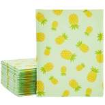 Stockroom 25 Pack Self-Adhesive Pineapple Poly Bubble Mailers, 6x10 In Padded Envelopes