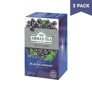 Ahmad Blackcurrant Herbal Tea 20 tea bags - Pack of 3 - 1 of 4