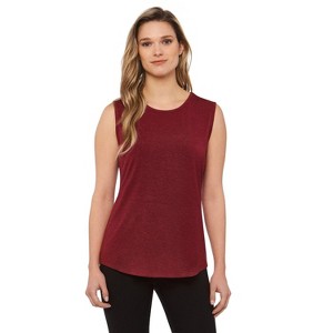 Rekucci Women's Soft Jersey Knit Sleeveless Tank Top – Casual & Versatile Everyday Wear - 1 of 3