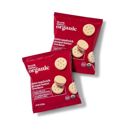 Organic Mini Peanut Butter Sandwich Crackers - 8ct - Good &#38; Gather&#8482;