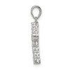 Black Bow Jewelry Sterling Silver and Cubic Zirconia Small Cross Pendant - 2 of 4