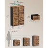 10-Drawer Storage Dresser - Steel Frame Organizer with Non-Woven Fabric Drawers, Multi-Use Chest for Bedroom/Entryway, Rustic Brown - 4 of 4