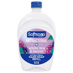 Softsoap Antibacterial Liquid Hand Soap Refill - White Tea & Berry - 50 fl oz - 1 of 4