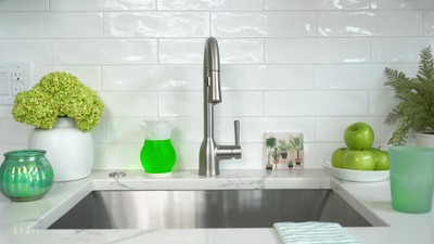 Dual Action Clear Plastic Soap Dispenser for Kitchen