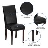 Emma and Oliver 2 Pack Black LeatherSoft Parsons Chair with Solid Hardwood Frame Construction - 4 of 4