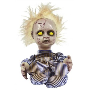 Magic Power Animated Creepy Doll Halloween Decoration - 11 in - White - 1 of 1