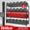 Wire Shelving Unit 2640LBS, 59"W 4-Tier Metal Storage Rack with Wheels, Adjustable Garage Shelves for Industrial Use - 3 of 4
