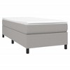 vidaXL Box Spring Bed Frame - Twin Size, Light Gray Fabric, Engineered Wood Construction, Easy Assembly, Compliant with California Proposition 65 - 2 of 4