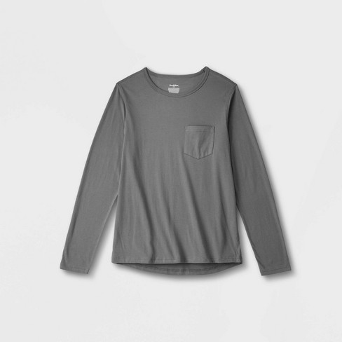 Men's Relaxed Fit Long Sleeve Adaptive Pocket T-shirt - Goodfellow & Co ...
