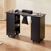 VEVOR Manicure Table, Nail Table Station with Electric Dust Collector, Moveable Nail Tech Desk with 8 Wheels (4 Lockable), 3 Dust Bag & Wrist Rest - 2 of 4