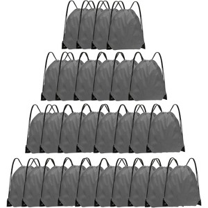 Bulk Drawstring Bags for Party Favors, Lightweight Sackpacks for Gym, School Events, Team Sports & Giveaways - 1 of 4