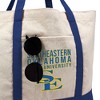 Southeastern Oklahoma State University Primary Logo Canvas Tote Bag With External Pocket, Reusable Shoulder Bag for Shopping, School, Beach - 2 of 4