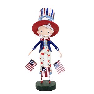 Lori Mitchell 8.75 In Sam I Am Patriotic American Flag Figurines - 1 of 3