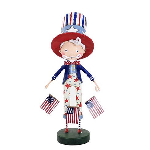 Lori Mitchell 8.75 In Sam I Am Patriotic American Flag Figurines : Target