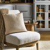 18"x18" Solid Chambray with Faux Leather Trim Square Throw Pillow Beige/Brown - Hearth & Hand™ with Magnolia - 2 of 4