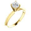 Pompeii3 1/2 Ct Lab Created Diamond Solitaire Engagement Ring 14k White Rose or Yellow Gold - 2 of 4