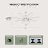 Siljoy 72-in Nickel Ceiling Fan with Nickel or oak Color Blades Ceiling Fan With Light-Remote Included - 2 of 4