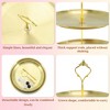 Unique Bargains 2 Tier Round Cupcake Stand Holder with Tiered Serving Tray for Donuts Fruits 9.06"x9.06 - 3 of 4