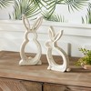 Carved Stone Bunny Outline Decor (Set of 2) - 2 of 4