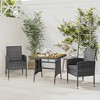 vidaXL Outdoor Dining Set Grey PE Rattan Standard Durable - 2 of 4