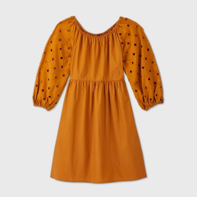 eyelet babydoll dress