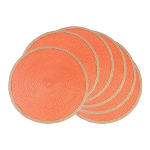 REGALWOVEN Farmhouse Placemats Set of 6 Woven Placemats Washable Rustic Kitchen Table Mat for Dining Table Decor - 1 of 4