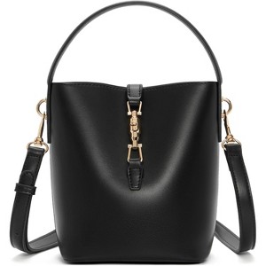 Small Bucket Bag for Women Crossbody Bags Trendy Vegan Leather - 1 of 4