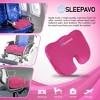 Refurbished Sleepavo Pink Memory Foam Seat Cushion for Office Chair - Pillow for Sciatica, Coccyx, Back, Tailbone & Lower Back Pain Chair Pad (Pink) - 2 of 4