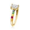 Ross-Simons 1.00 Carat Lab-Grown Diamond Ring With .37 ct. t.w. Rubies, Emeralds and Multicolored Sapphires in 14kt Yellow Gold - 3 of 4