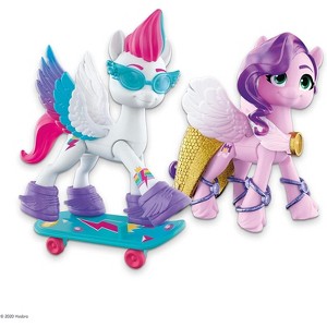 My Little Pony Crystal Adventure Sisters – Princess Petals & Zipp Storm 3" Figures, 40 Accessories, Crystal Containers, Bracelets - 1 of 4