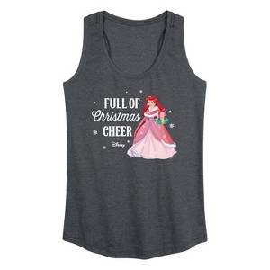 Women's - Disney - Full Of Christmas Cheer Ariel Graphic Racerback Tank - 1 of 4