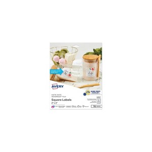 Avery Laser/Inkjet Multipurpose Label 2" x 2" White 12 Labels/Sheet 8 Sheets/Pack (64510) - 1 of 4