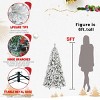Artificial Flock Christmas Tree with PVC/Hard Needle Mixed Branch Tips,Hinged Premium & Foldable Base - 2 of 4