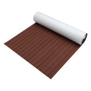 Unique Bargains EVA Faux Teak Decking Sheet Mat Self-Adhesive for Boat Car Flooring 94.49"x35.43" - 1 of 4