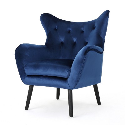 NicBex Velvet Accent Chair,Upholstered Living Room Chairs with Mid-Height Curved Backrest,Modern Armchair,Accent Chairs for Living Room